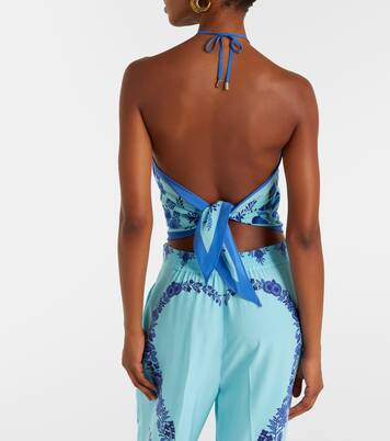 Paisley halterneck silk top | Etro
