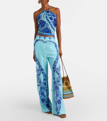 Paisley halterneck silk top | Etro