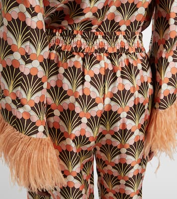 Printed silk palazzo pants | La DoubleJ