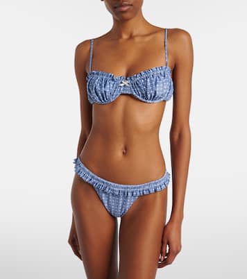 Moana checked bikini top | Faithfull