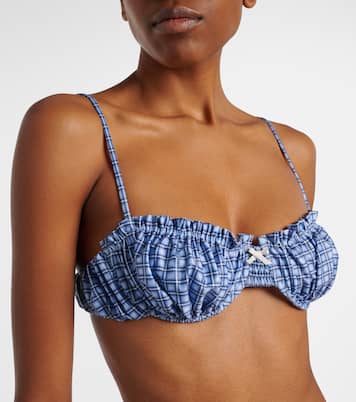 Moana checked bikini top | Faithfull