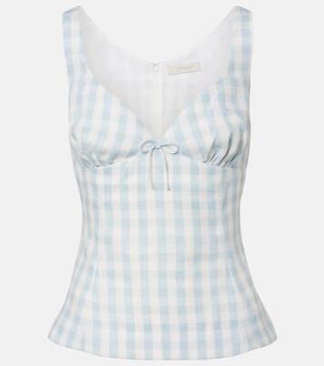 Martuba gingham linen top | Faithfull