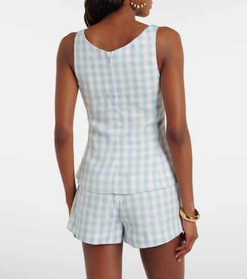Martuba gingham linen top | Faithfull