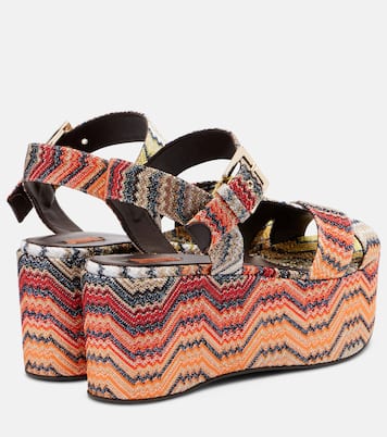 Julia Zigzag lamé platform sandals | Missoni