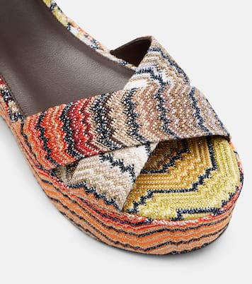 Julia Zigzag lamé platform sandals | Missoni