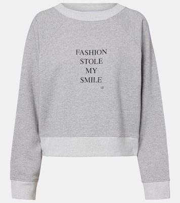 Felpa in jersey di misto cotone con stampa | Victoria Beckham