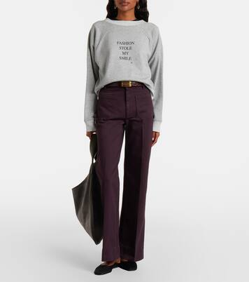 Felpa in jersey di misto cotone con stampa | Victoria Beckham