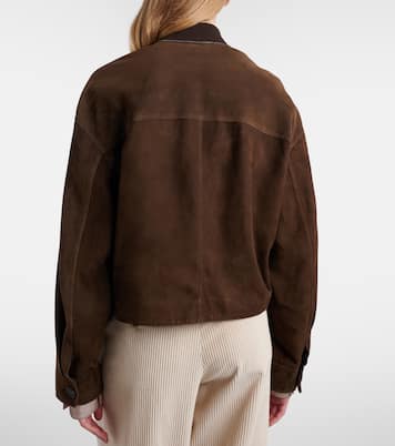 Cropped suede jacket | Brunello Cucinelli