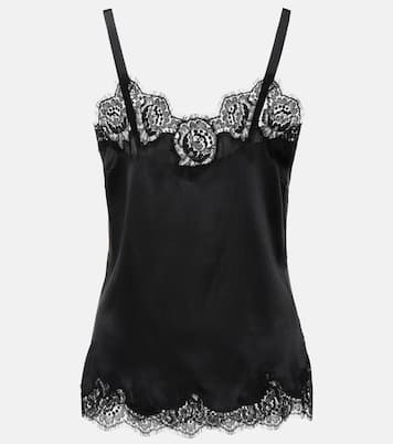 Lace-trimmed satin camisole | Dolce&Gabbana
