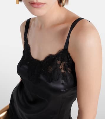 Lace-trimmed satin camisole | Dolce&Gabbana