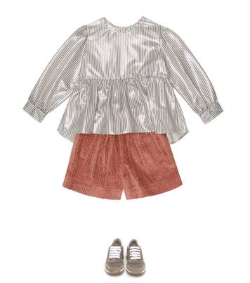 Striped silk blouse | Brunello Cucinelli Kids