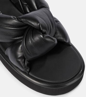 Sandales à plateforme en cuir matelassé | Miu Miu