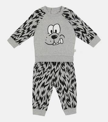 Baby dog-print cotton fleece tracksuit | Stella McCartney Kids