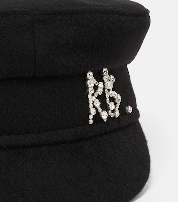 Embellished wool baker boy cap | Ruslan Baginskiy