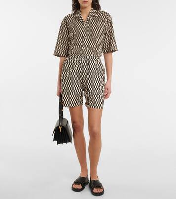 Top Maitho en coton à carreaux | Nanushka