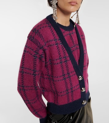 Karierter Cardigan aus Jacquard | Alessandra Rich