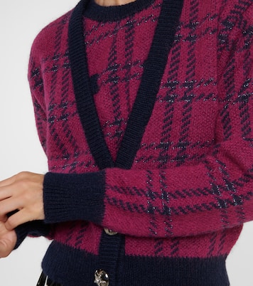 Karierter Cardigan aus Jacquard | Alessandra Rich
