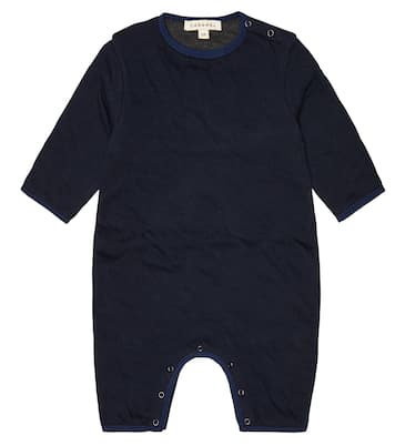 Baby Larch cotton-blend onesie | Caramel