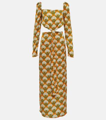 Robe longue Cuarzo à fleurs | Agua by Agua Bendita