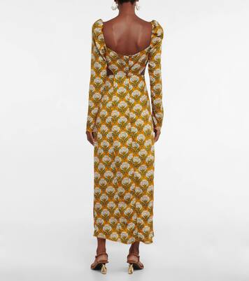 Robe longue Cuarzo à fleurs | Agua by Agua Bendita