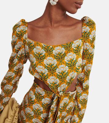 Robe longue Cuarzo à fleurs | Agua by Agua Bendita