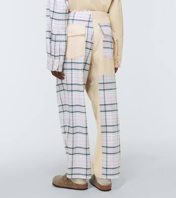 Pantalon en laine, soie et cachemire à carreaux | The Elder Statesman