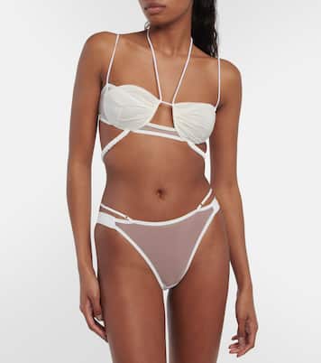 Bridal chiffon bra | Nensi Dojaka