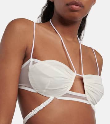 Bridal chiffon bra | Nensi Dojaka