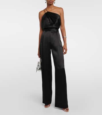 High-Rise-Hose aus Seidensatin | The Sei