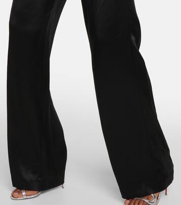 High-Rise-Hose aus Seidensatin | The Sei