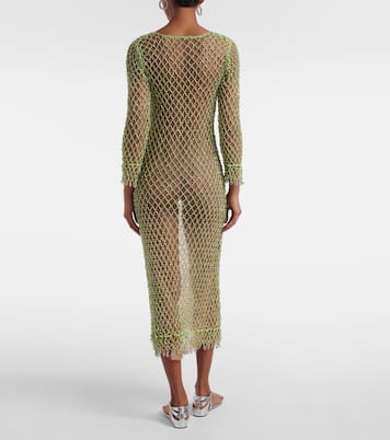 Verziertes Maxikleid aus Mesh | Self-Portrait