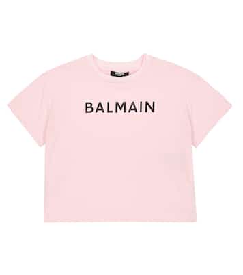 Logo cotton jersey T-shirt | Balmain Kids