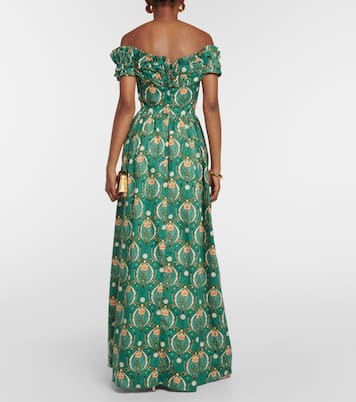 Robe longue Espliego Lunar imprimée en coton | Agua by Agua Bendita