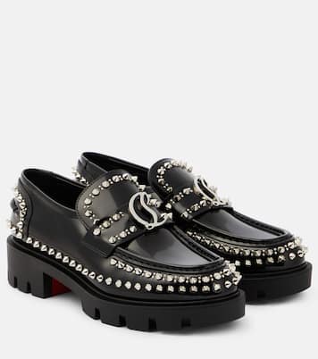 CL Moc Lug Spikes leather loafers | Christian Louboutin