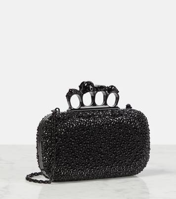 Verzierte Clutch Knuckle aus Leder | McQueen