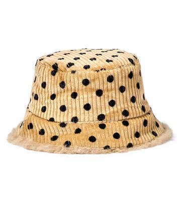 Polka-dot reversible corduroy bucket hat | Paade Mode
