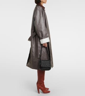 Embossed leather coat | Bottega Veneta