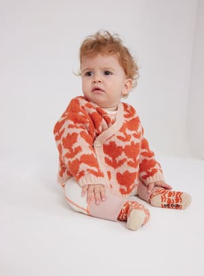Bebé - cárdigan de intarsia floral | Bobo Choses