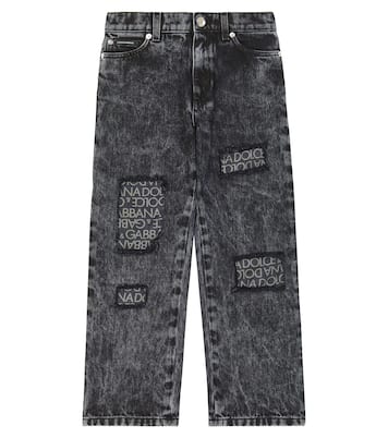 DG cotton and silk jeans | Dolce&Gabbana Kids