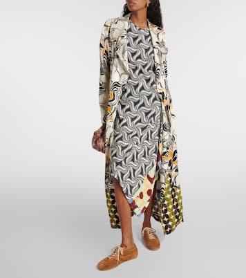 Printed asymmetric midi dress | Dries Van Noten