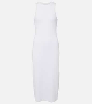 Robe midi en maille jersey côtelée | Vince