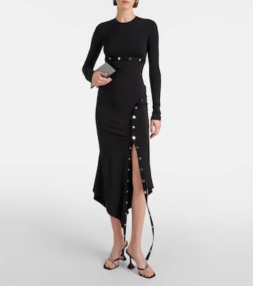 Sandalen Shiona aus Satin mit Kristallen | Amina Muaddi