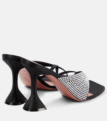 Sandalen Shiona aus Satin mit Kristallen | Amina Muaddi