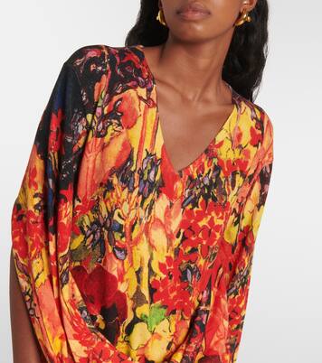 Robe longue asymétrique en laine mélangée | JW Anderson