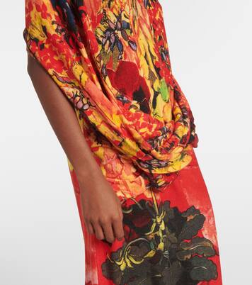 Robe longue asymétrique en laine mélangée | JW Anderson