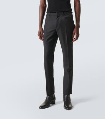 Dyllan羊毛与马海毛斜纹布修身裤装 | Tom Ford