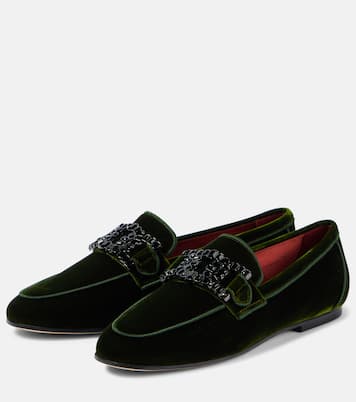 Loafers Kate aus Samt mit Kristallen | Tod's