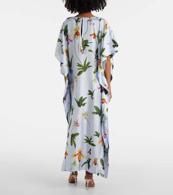 Cafetan en soie à fleurs | Oscar de la Renta