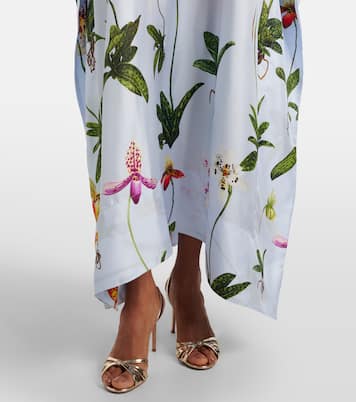 Cafetan en soie à fleurs | Oscar de la Renta