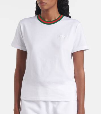 New 70s printed cotton jersey T-shirt | Gucci